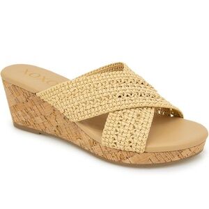 XOXO Janaine-b Wedge Sandals in natural raffia